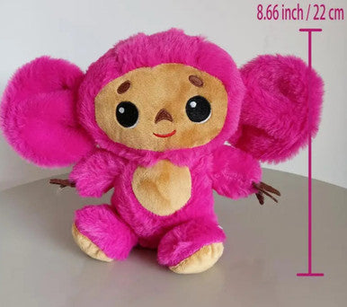 The Legendary Soviet Russian Stuffed Toy Cheburashka Plushie Toy in Hot Pink