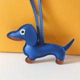 Adorable PU Leather Dachshund Bag Charm / Keychain