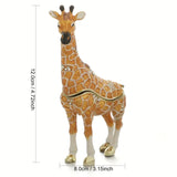 Luxury Handcrafted Giraffe Jewelry Box with Crystal Accents