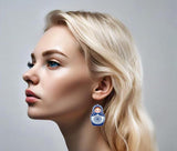 Exquisitely handcrafted in Slavic style unique Matryoshka doll earrings