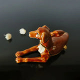 Luxury Handcrafted Doberman or Rhodesian Ridgeback Jewelry Box with Crystal Accents