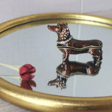 Luxury Handcrafted Dachshund Dog Jewelry Box with Crystals Accents