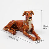 Luxury Handcrafted Doberman or Rhodesian Ridgeback Jewelry Box with Crystal Accents