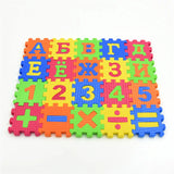 Russian Alphabet Colorful Foam Learning Puzzle Mat - Numbers and Letters for Kids