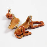Luxury Handcrafted Doberman or Rhodesian Ridgeback Jewelry Box with Crystal Accents