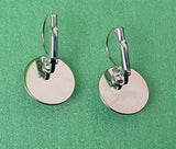 Beautiful Matryoshka Matreshka Cabochon Earrings Russian with Black Undertone